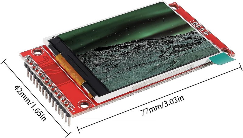 XIITIA 2pcs 2.4" SPI TFT LCD Display Screen Module ST7735 240×320 TFT LCD Screen Shield 3.3V RGB 65K for Arduino - Image 2